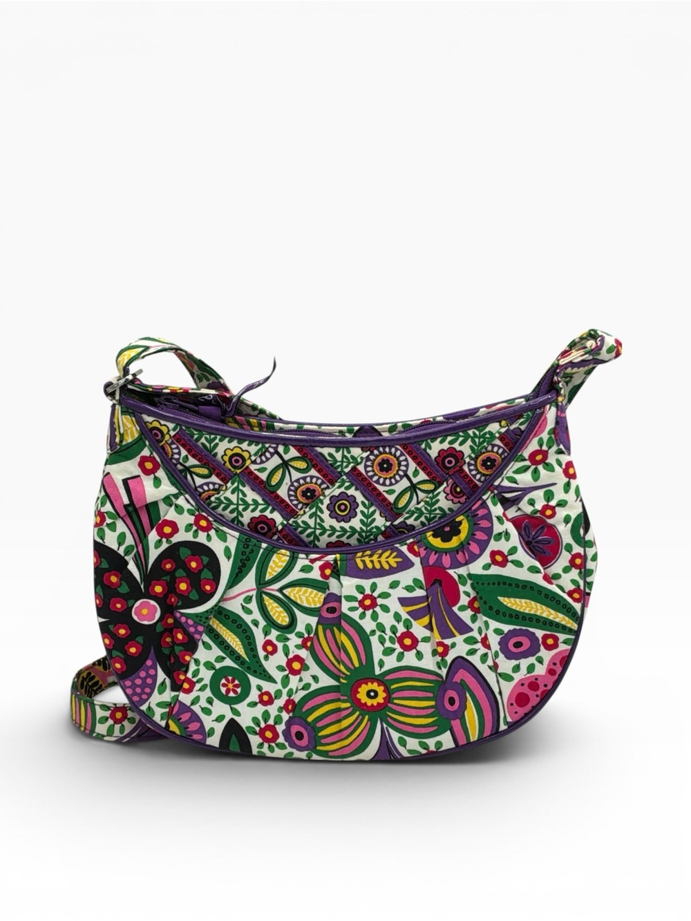 Vera Bradley Viva La Vera Floral Crossbody Bag in Green, Pink, Purple